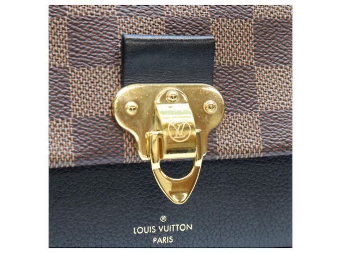 Borsa a Spalla Louis Vuitton Damier Portefeuille Vavin Marrone Nero - vista 6