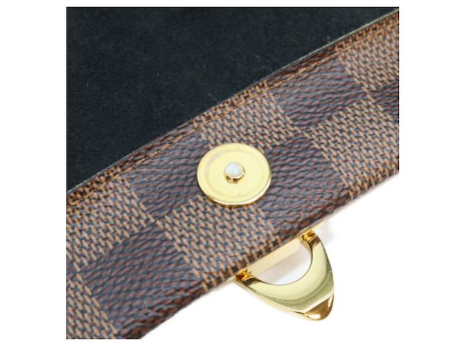Borsa a Spalla Louis Vuitton Damier Portefeuille Vavin Marrone Nero - vista 9