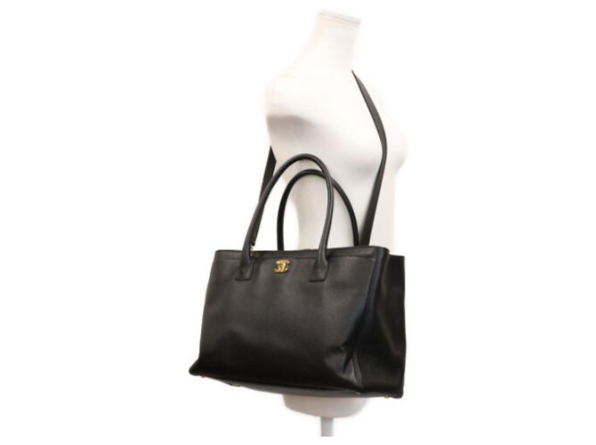 Chanel Grained Calfskin 2-Way Executive Tote Bag Schwarz - Ansicht 13