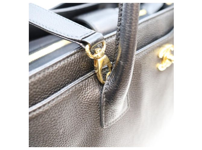 Chanel Grained Calfskin 2-Way Executive Tote Bag Schwarz - Ansicht 7