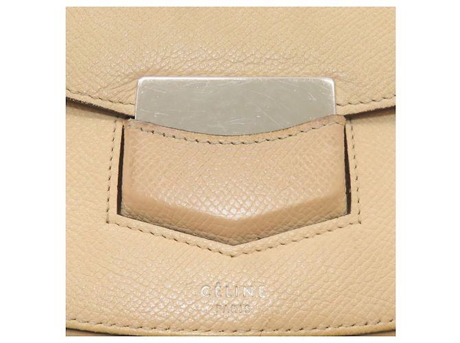 Céline Borsa a Spalla Celine Small Trotter Beige - vista 9