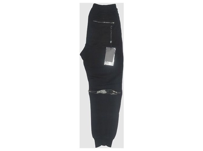 Alexander McQueen Joggers Cotone Bio e Seta Bandana - Nero XS - vista 3