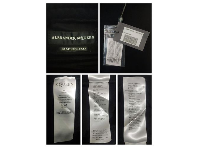 Alexander McQueen Joggers Cotone Bio e Seta Bandana - Nero XS - vista 5