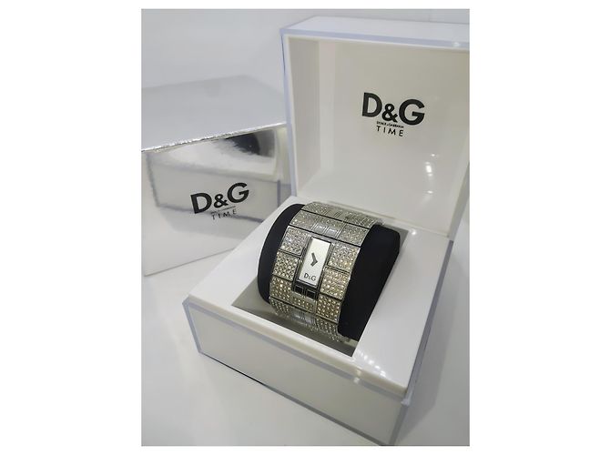 Dolce & Gabbana D&G Queen Mary Kristall-Armbanduhr DW0113 Silber - view 2