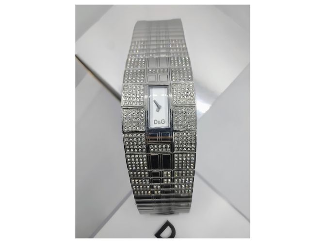 Dolce & Gabbana D&G Queen Mary Kristall-Armbanduhr DW0113 Silber - view 3