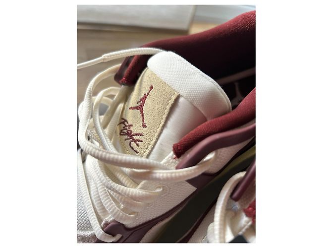 Sneakers Nike Air Jordan 4 RM - Sail Coconut Milk Bianco Beige Bordò - vista 10