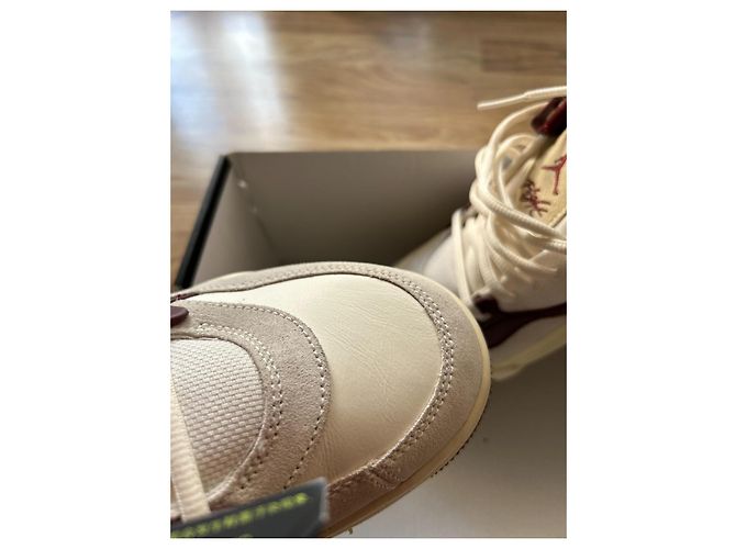 Sneakers Nike Air Jordan 4 RM - Sail Coconut Milk Bianco Beige Bordò - vista 11