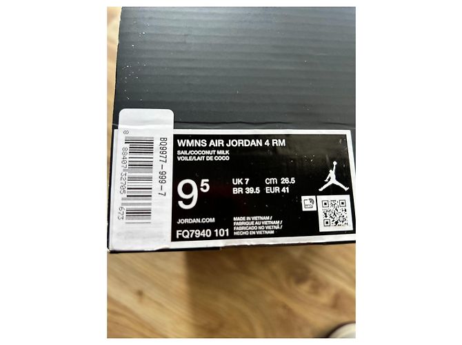 Sneakers Nike Air Jordan 4 RM - Sail Coconut Milk Bianco Beige Bordò - vista 12
