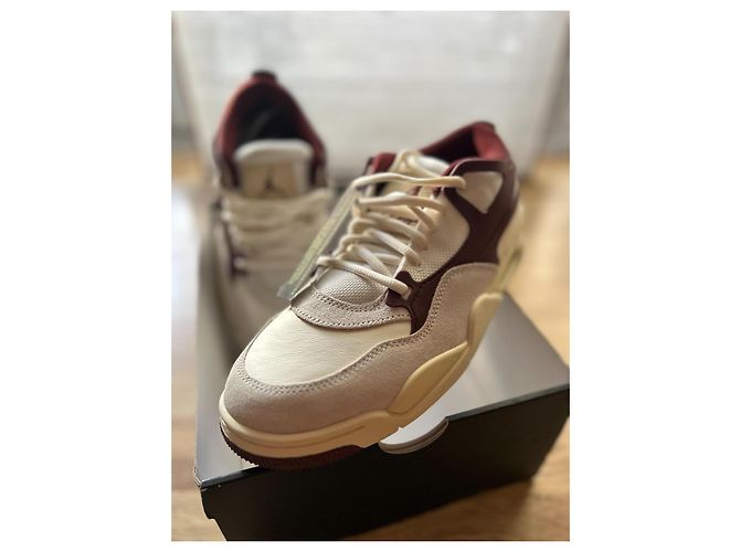 Sneakers Nike Air Jordan 4 RM - Sail Coconut Milk Bianco Beige Bordò - vista 2