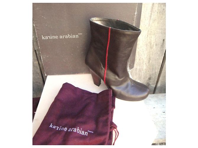Botines de piel Karine Arabian Castaño - vista 3