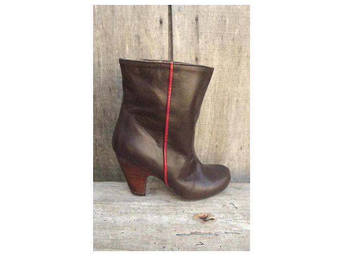 Botines de piel Karine Arabian Castaño - vista 9