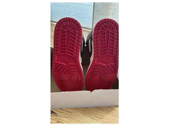 Nike Air Jordan 1 Mid Donna Bianco Rosso - vista 7
