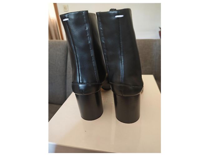 Maison Martin Margiela Maison Margiela Bottines Tabi en cuir Noir - vue 4