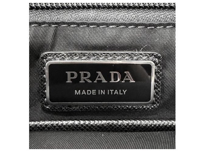 Borsa Tote Prada 2VG098 in pelle Saffiano e Re-Nylon Nero - vista 11