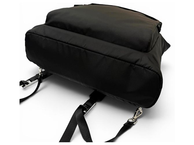 Borsa Tote Prada 2VG098 in pelle Saffiano e Re-Nylon Nero - vista 7