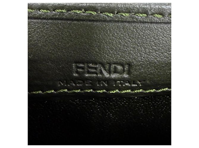 Fendi Peekaboo Lederlanger Geldbeutel Dunkelgrün - Ansicht 11