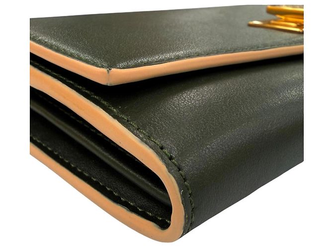 Fendi Peekaboo Lederlanger Geldbeutel Dunkelgrün - Ansicht 5