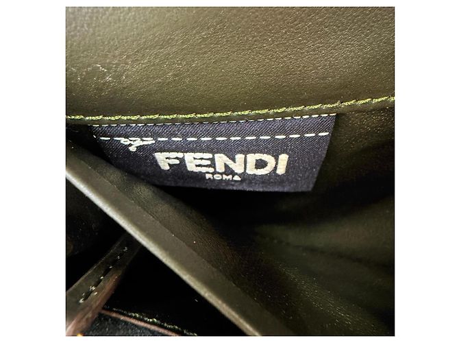 Fendi Peekaboo Lederlanger Geldbeutel Dunkelgrün - Ansicht 9