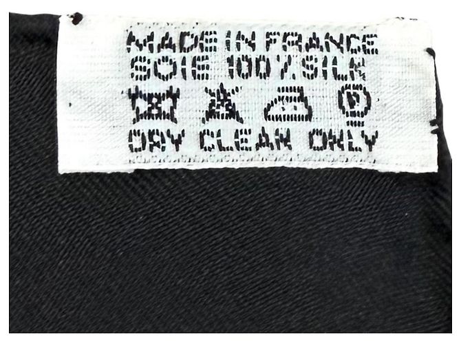 Hermès Sciarpa in seta Hermes Carre 90 En Piste Nero Bianco - vista 9