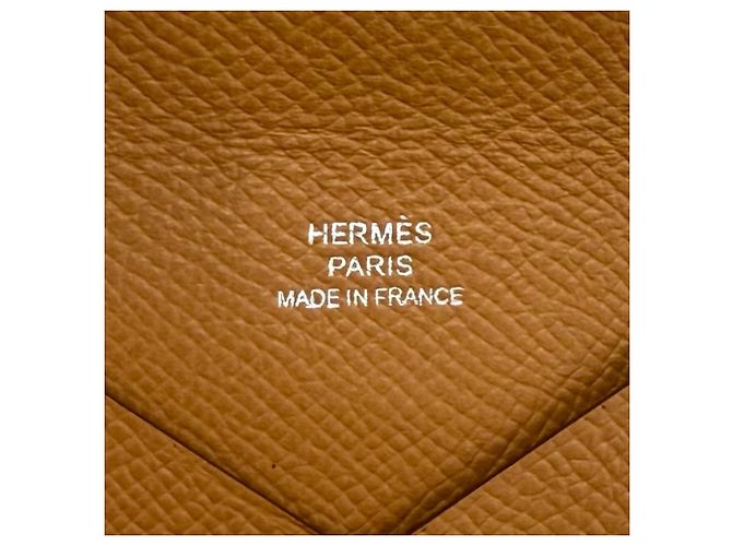 Hermès Tarjetero Calvi en cuero Epsom dorado Hermes - vista 7