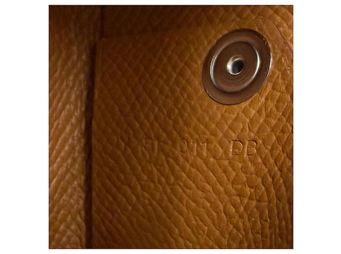 Hermès Tarjetero Calvi en cuero Epsom dorado Hermes - vista 8