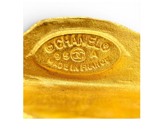 Broche Chanel Vintage 95A Coco Mark Dorado - vista 5