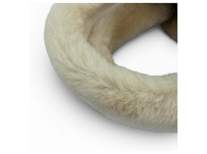 Borsa a tracolla in pelle di pecora beige Prada - vista 6