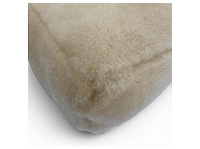 Borsa a tracolla in pelle di pecora beige Prada - vista 7