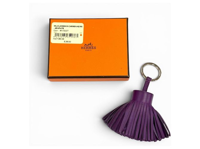 Hermès Portachiavi Hermes Carmen Violet con Hardware Argentato Porpora - vista 2