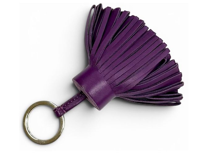 Hermès Portachiavi Hermes Carmen Violet con Hardware Argentato Porpora - vista 4
