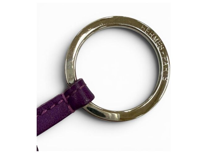 Hermès Portachiavi Hermes Carmen Violet con Hardware Argentato Porpora - vista 6