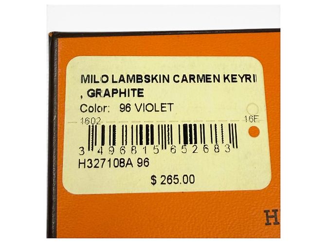Hermès Portachiavi Hermes Carmen Violet con Hardware Argentato Porpora - vista 8