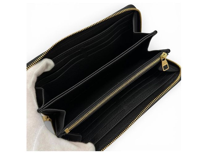 Louis Vuitton Monogram Empreinte Noir Long Wallet Schwarz - Ansicht 5