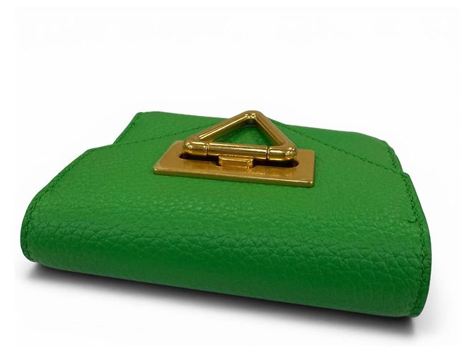 Bottega Veneta Paraquito Point Lock Leather Compact Tri-fold Wallet - view 5