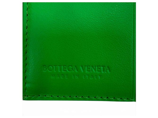 Bottega Veneta Paraquito Point Lock Leather Compact Tri-fold Wallet - view 9