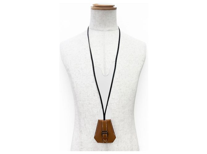Hermès Colar longo com fecho Clochette Hermes Preto Vermelho - vista 3