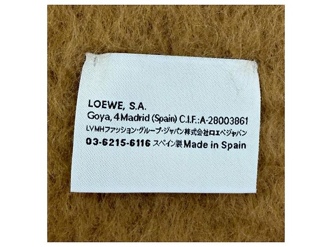 Stola in lana mohair Loewe Marrone - vista 6