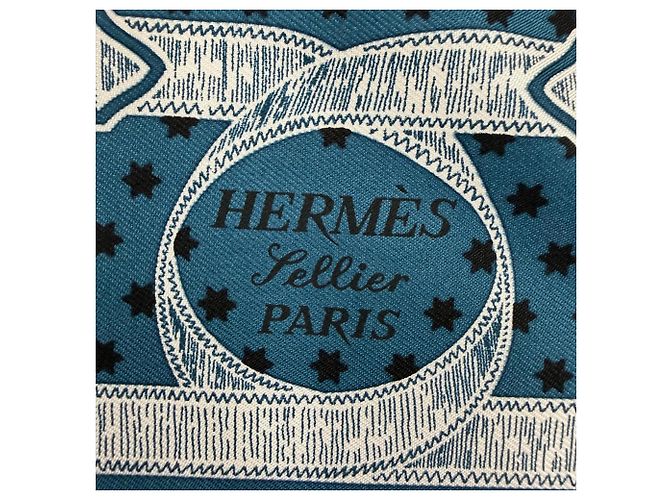 Hermès HERMES Carre 55 Bandana Blu - vista 8