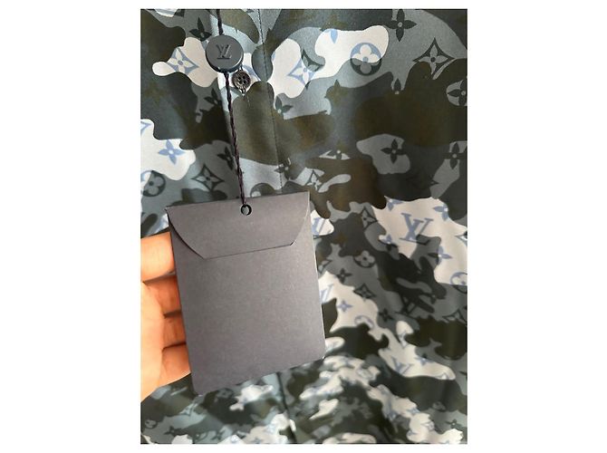 Camicia in seta camouflage Louis Vuitton × Virgil Abloh Blu scuro - vista 5