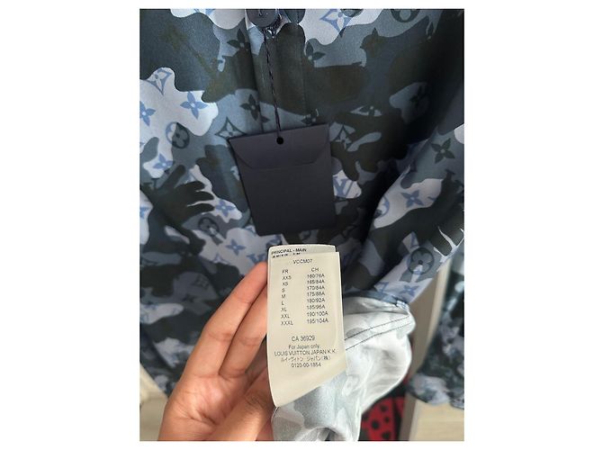 Camicia in seta camouflage Louis Vuitton × Virgil Abloh Blu scuro - vista 8