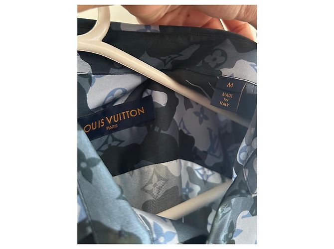 Camicia in seta camouflage Louis Vuitton × Virgil Abloh Blu scuro - vista 9