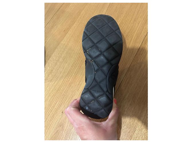 Chanel Sneakers in tessuto nero con velcro - vista 14