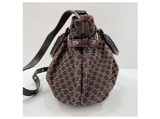 Céline Celine Macadam Muster 2-Way Handtasche Braun - Ansicht 4