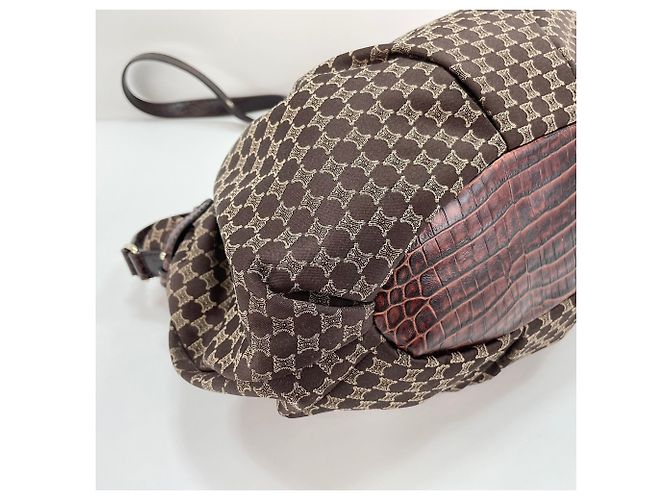Céline Celine Macadam Muster 2-Way Handtasche Braun - Ansicht 7