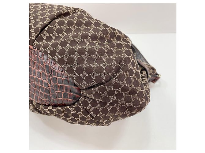 Céline Celine Macadam Muster 2-Way Handtasche Braun - Ansicht 8