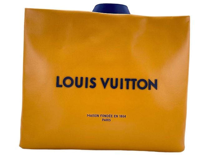 Borsa Shopper Tote MM Louis Vuitton in Arancione - vista 2