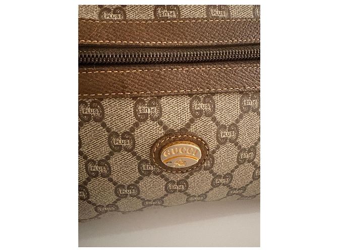 Gucci Pochette GG Supreme Canvas Marrone Beige - vista 2