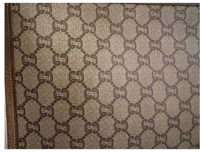 Gucci Pochette GG Supreme Canvas Marrone Beige - vista 6