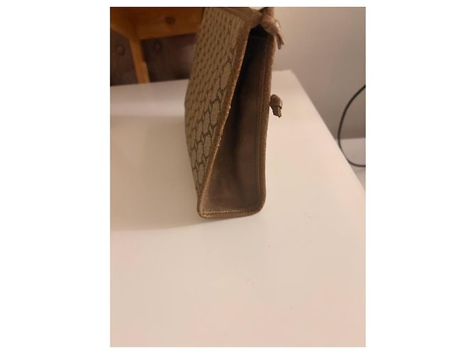 Gucci Pochette GG Supreme Canvas Marrone Beige - vista 7