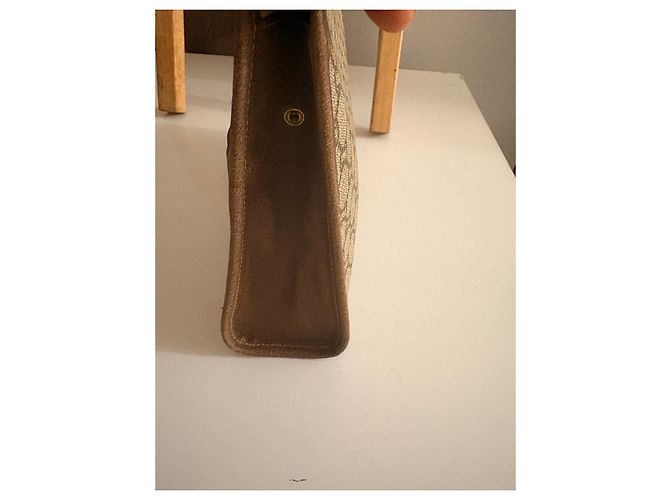 Gucci Pochette GG Supreme Canvas Marrone Beige - vista 8